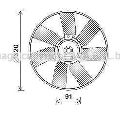 AVA QUALITY COOLING vw7538 -  Вентилятор, охлаждение двигателя